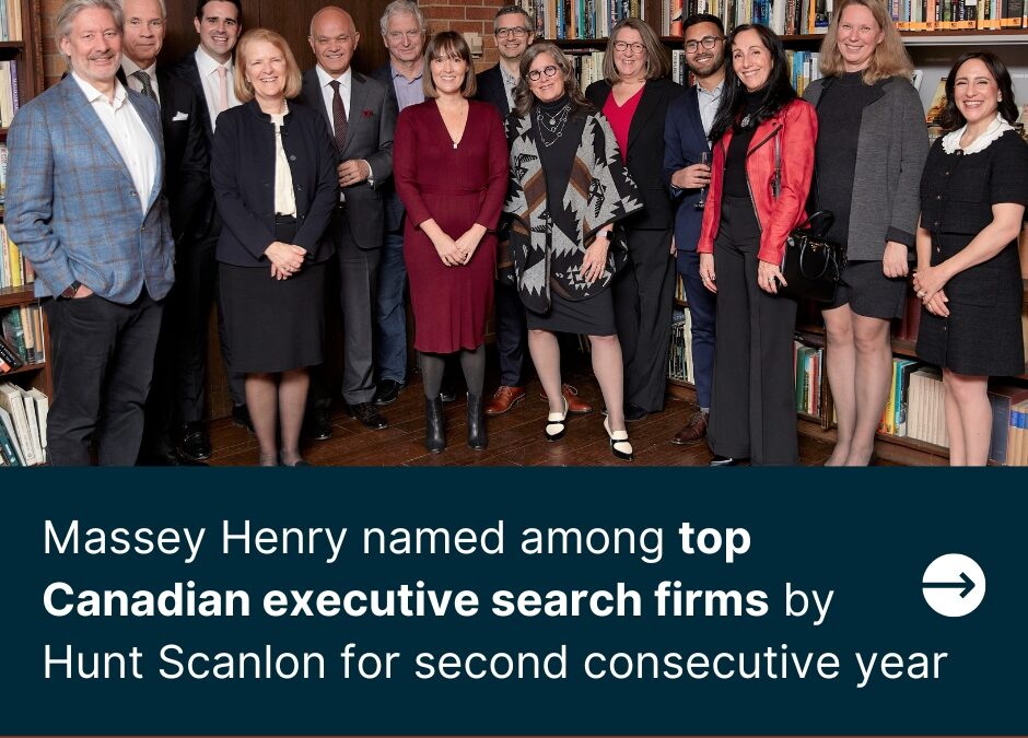 Massey Henry named among top executive search firms in Canada for second consecutive year