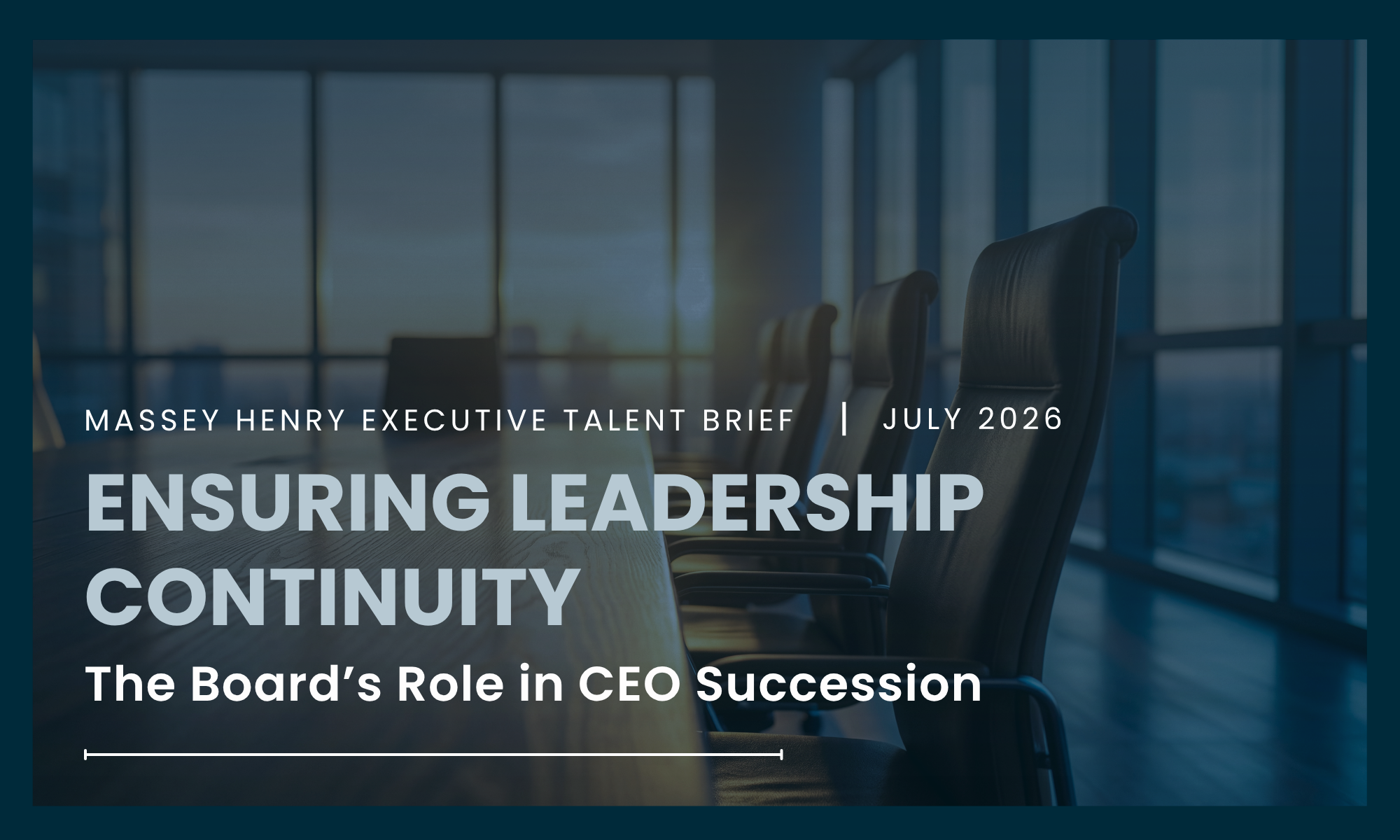 CEO Succession Report